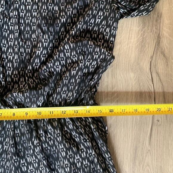 Rebecca Taylor Black Abstract Silk Printed Jumpsuit Size 8 - Picture 9 of 11